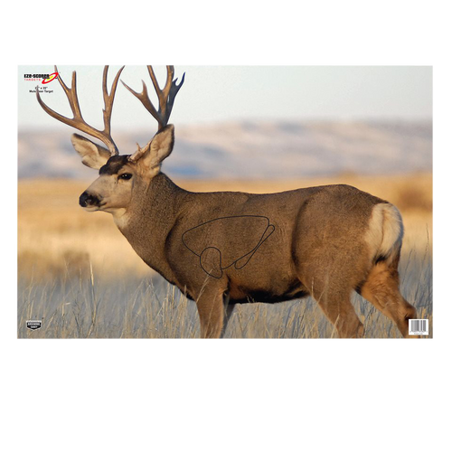 Birchwood Casey 37482 EZE-Scorer  Mule Deer Paper Hanging 23" x 35" Multi-Color 2 Per Pkg
