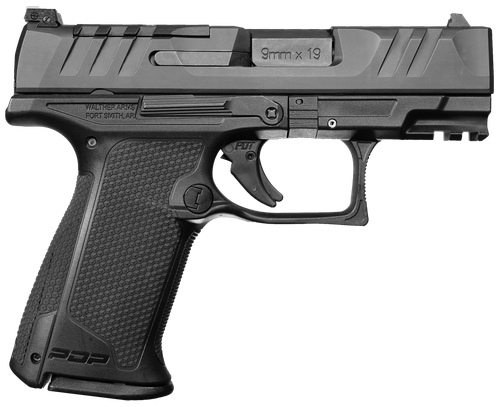 Walther Arms 2849313 PDP F-Series 9mm Luger 15+1 3.50" Black Steel Barrel, Black Optic Ready/Serrated Slide, Black Polymer Frame w/Picatinny Rail, Black Performance Duty Texture Grips, Ambidextrous