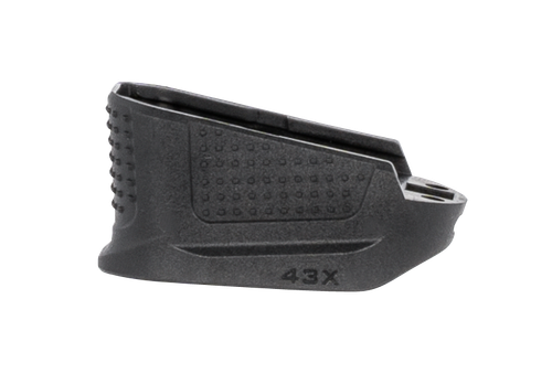 Strike Industries EMPG43XBK Enhanced Magazine Plate  made of Polymer with Black Finish & Extra Gripping Surface for Glock 43X Magazines (Adds 2rds)