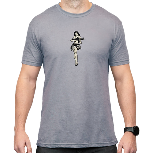 Magpul MAG1117-041  Hula Girl Grey Cotton/Polyester Short Sleeve Medium
