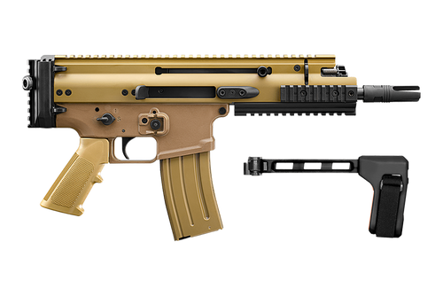 FN 38101887 SCAR 15P 300 Blackout 30+1 7.50" Black Flat Dark Earth Picatinny Rail Aluminum Receiver SB Tactical Brace