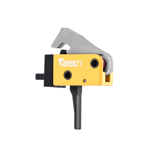 Timney Triggers 681ST PCC Trigger  Single-Stage Straight Trigger with 2.50-3 lbs Draw Weight & Black/Gold Finish for AR-Platform
