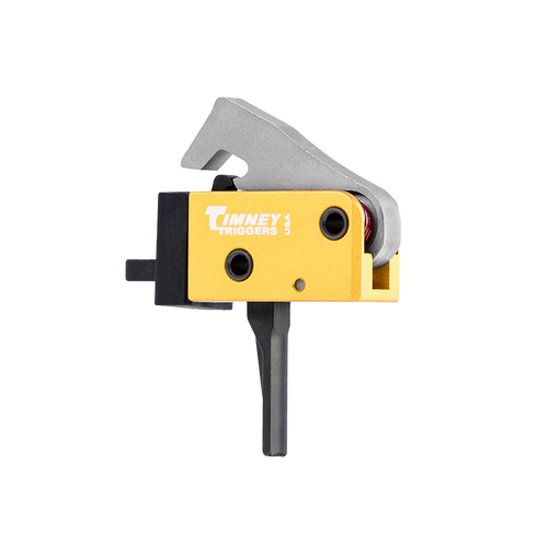 Timney Triggers 681ST PCC Trigger  Single-Stage Straight Trigger with 2.50-3 lbs Draw Weight & Black/Gold Finish for AR-Platform