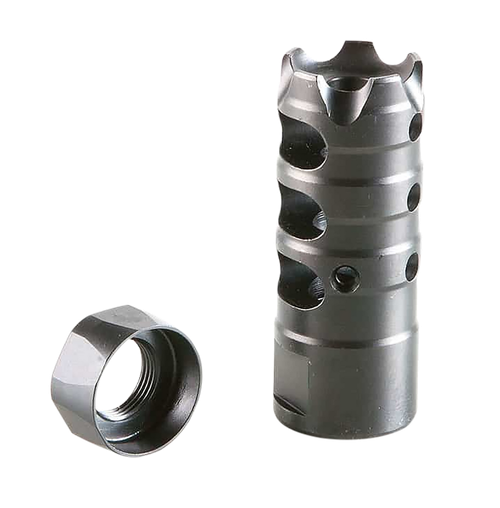 Patriot Ordnance Factory 00308 Triple Port Muzzle Brake Black Nitride 1/2"x28 Threads, 223 Rem 5.56x45mm NATO