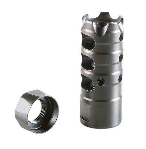 Patriot Ordnance Factory 00308 Triple Port Muzzle Brake Black Nitride 1/2"x28 Threads, 223 Rem 5.56x45mm NATO