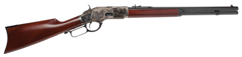 Cimarron CA281 1873 Short Full Size 45 Colt (Long Colt) 10+1 20" Blued Octagon Barrel, Color Case Hardened Stainless Steel Receiver, Walnut Fixed Stock, Right Hand