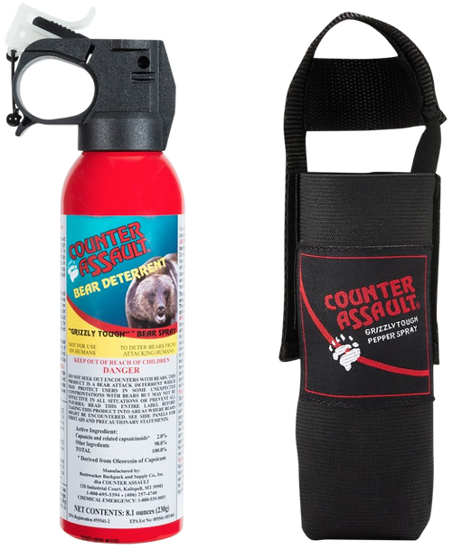 Counter Assault 15067025 Bear Spray  Capsaicin Range 32 ft-7 Seconds 8.10 oz Includes Holster