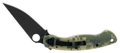 Spyderco C36GPCMOBK Military  4" Folding Modified Clip Point Plain Black DLC CPM S30V SS Blade Camo G10 Handle Includes Pocket Clip