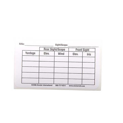SIGHT/YARDAGE LABELS 25 PACK