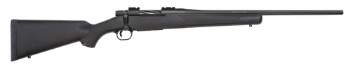 Mossberg 27838 Patriot  Full Size 243 Win 5+1 22" Matte Blued Fluted Barrel, Drilled & Tapped Matte Blued Stainless Steel Receiver, Black Fixed Synthetic Stock, Right Hand