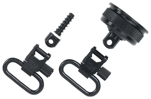 Uncle Mike's 18032 Mag Cap Swivel Set made of Steel with Blued Finish, 1" Loop Size & Quick Detach Style for 12 Gauge Remington 11-87 Includes Two Super Swivels