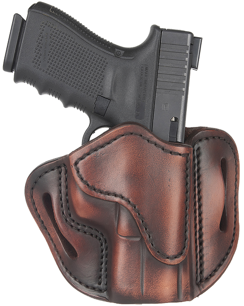 1791 Gunleather ORBH21VTGR BH2.1 Optic Ready OWB Size 2.1 Vintage Leather Belt Slide Fits S&W M&P Shield/Glock 17/Springfield XD9 Right Hand