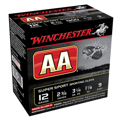 AA SptClay 12Ga 2.75" 1-1/8oz 3.25dr #9