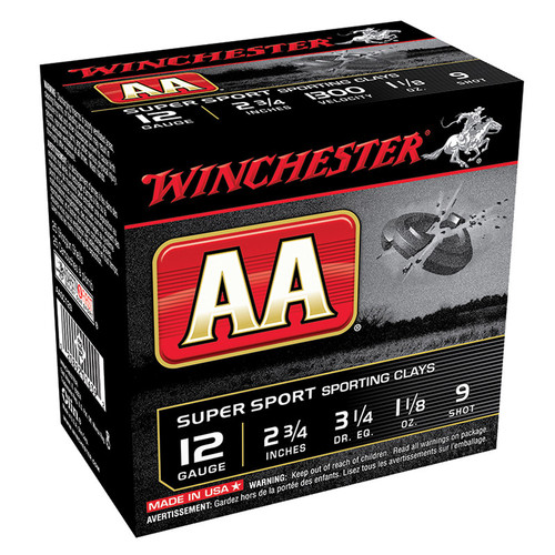 AA SptClay 12Ga 2.75" 1-1/8oz 3.25dr #9