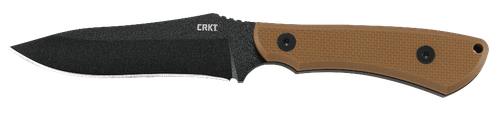 CRKT 2083 Ramadi  4.37" Fixed Plain Black Matte Baked-On Anti Rust SK-5 Steel Blade/Coyote Textured G10 Handle Includes Sheath