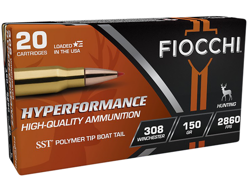 Fiocchi 308HSA Hyperformance  308Win 150gr Super Shock Tip 20 Per Box/10 Case