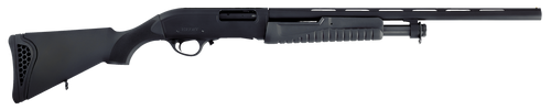 Escort HEFH2022051Y Field Hunter  Youth 20 Gauge Pump 3" 4+1 22" Black Vent Rib Barrel, Black Anodized Aluminum Grooved Receiver, Fixed Black Synthetic Stock, Right Hand