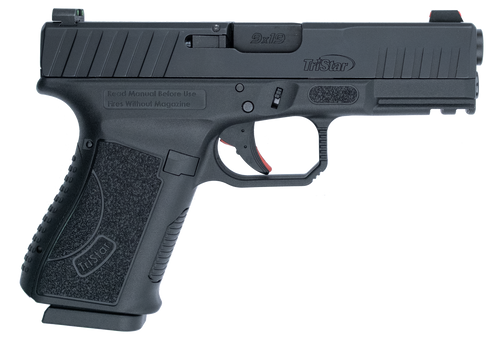 TriStar 85760 Apoc  9mm Luger 15+1 4.02" Black Steel Barrel, Black Cerakote Serrated Steel Slide & Polymer Frame w/Accessory Rail, Textured Grip