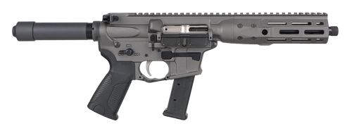 LWRC ICP9TG8 IC-9  9mm Luger 33+1 8.50" Black Nitride Threaded Barrel, M-LOK Handguard, Tungsten Gray Aluminum Receiver w/Integrated Rail Base, Black Pistol Tube, LWRC Ultra Combat Grip, Ambidextrous