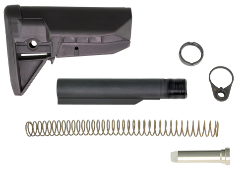 BCM GFSKMOD0SPMD BCMGunfighter Mod 0 Kit Black Synthetic with SOPMOD Widebody Cheekweld for AR-Platform