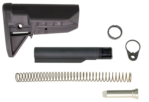 BCM GFSKMOD0SPMD BCMGunfighter Mod 0 Kit Black Synthetic with SOPMOD Widebody Cheekweld for AR-Platform