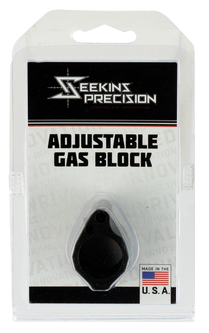 Seekins Precision 0011510031 Low Profile Adjustable Gas Block 1.37" x .94" Black Melonite