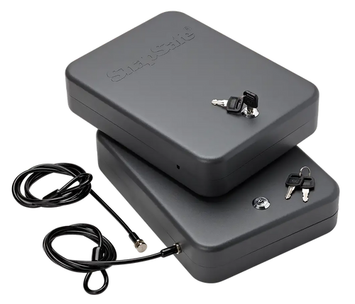 SnapSafe 75221 Lock Box  2XL Key Entry Black Steel 11.50" L x 8.50" W x 2.50" D 2pk