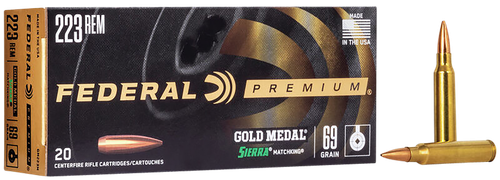 Federal GM338LM Premium Gold Medal 338LapuaMag 250gr Sierra MatchKing BTHP 20 Per Box/10 Case