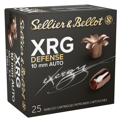 Sellier & Bellot SB10XA XRG Defense 10mmAuto 130gr Solid Copper Hollow Point 25 Per Box/40 Case