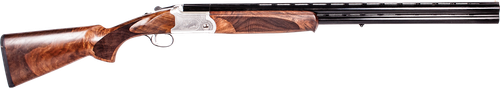ATI ATIGKOF12SVE Cavalry SVE 12 Gauge 3" 2rd 28" Blued O/U Barrel, Silver Engraved Metal Finish, Oiled Turkish Walnut Stock, Ejector, 5 Chokes