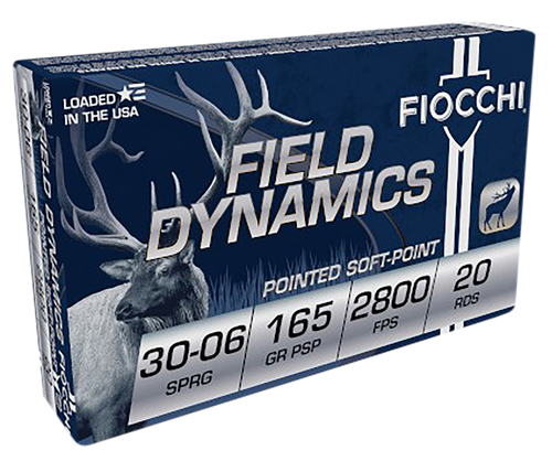 Fiocchi 3006C Field Dynamics  30-06Springfield 165gr Pointed Soft Point 20 Per Box/10 Case