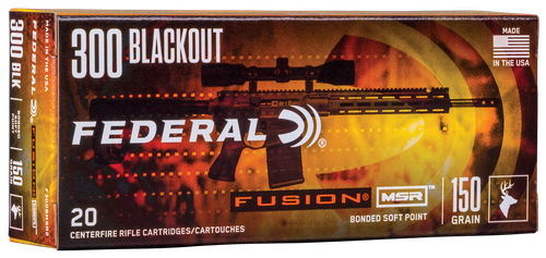 Federal F300BMSR2 Fusion MSR 300Blackout 150gr Bonded Soft Point 20 Per Box/10 Case