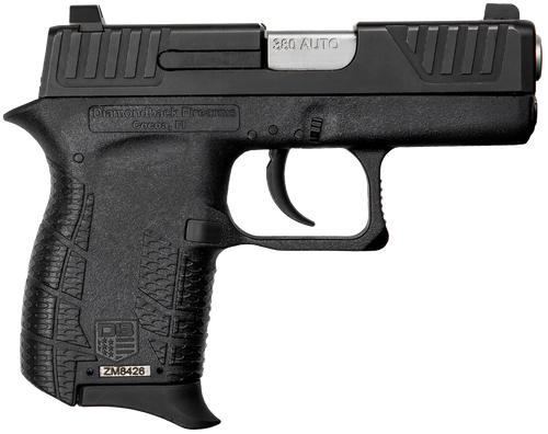 Diamondback DB0100E002 DB380 Gen4 Micro-Compact Frame 380 ACP 6+1, 2.80" Stainless Steel Barrel, Black Nitride Serrated Stainless Steel Slide, Black Polymer Frame w/Beavertail & Grip