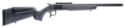 CVA CR4446 Scout  Compact 300 Blackout 1rd 16.50" Blued Threaded Barrel, Blued Picatinny Rail Receiver, Stealth Gray Fixed Synthetic Stock