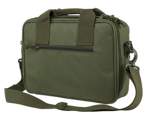 NcStar CPDX2971G VISM Double Pistol Range Bag w/Mag Pouches Heavy Duty Lockable Zippers For Compliance Padded Carry Handle Adjustable Shoulder Strap Green