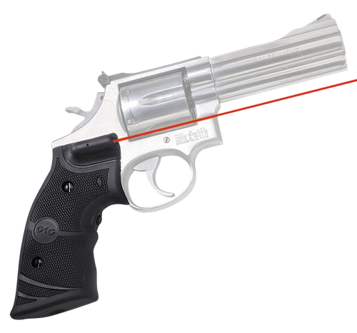 Crimson Trace 011290 Lasergrips  Fits S&W K & L Frames Round Butt, Red Laser 633nM Wavelength 5mW Output, Black Polymer