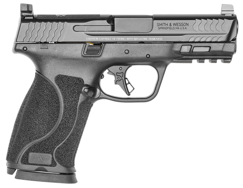 Smith & Wesson 13389 M&P M2.0  Full Size 10mm Auto 15+1, 4" Black Armornite Stainless Steel Barrel, Optic Cut/Serrated Stainless Steel Slide, Matte Black Polymer Frame w/Picatinny Rail