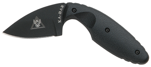 Ka-Bar 1480 TDI Law Enforcement 2.31" Fixed Drop Point Plain Black AUS-8A SS Blade, Black Zytel Handle, Includes Belt Clip/Sheath