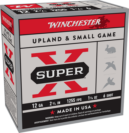 Winchester Ammo XU12H6 Super X Heavy Game Load 12Gauge 2.75" 1 1/8oz 6Shot 25 Per Box/10 Case