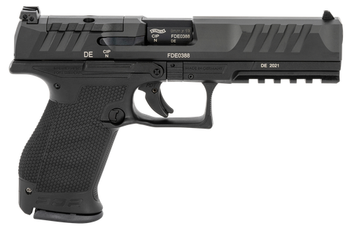 Walther Arms 2858169 PDP  Compact Frame 9mm Luger 10+1 5" Black Steel Barrel, Black Optic Ready/Serrated Steel Slide, Black Polymer Frame w/Picatinny Rail, Textured Polymer Grip, Ambidextrous