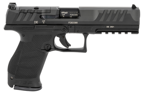 Walther Arms 2858169 PDP  Compact Frame 9mm Luger 10+1 5" Black Steel Barrel, Black Optic Ready/Serrated Steel Slide, Black Polymer Frame w/Picatinny Rail, Textured Polymer Grip, Ambidextrous