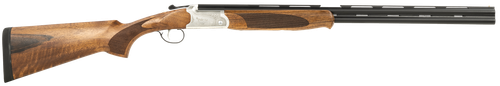ATI ATIGKOF28SVE Cavalry  28 Gauge Break Open 2.75" 2rd, 26" Matte Blued Over/Under Vent Rib Barrel, Silver Engraved Aluminum Receiver, Fixed Oiled Turkish Walnut Walnut Stock