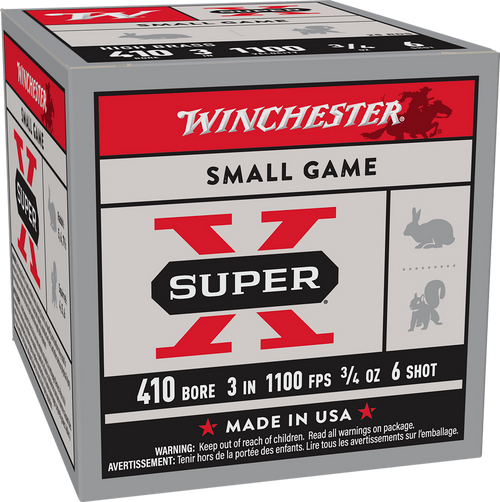 Winchester Ammo X413H6 Super X Heavy Game Load High Brass 410Gauge 3" 3/4oz 6Shot 25 Per Box/10 Case