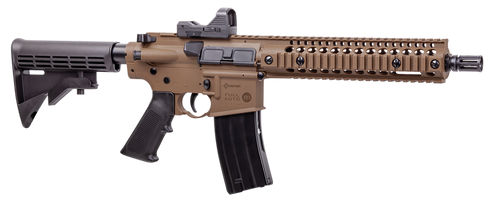 Crosman CFAR1X Full Auto R1 Air Rifle CO2 177 25rd Shot Black Flat Dark Earth Receiver Black 6 Position Stock