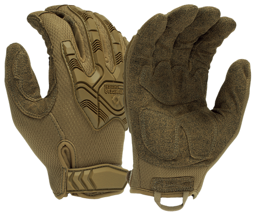Pyramex VGTG40TXL Impact Operator Heavy-Duty Brown Synthetic Leather XL Hook & Loop