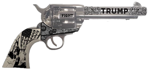 Traditions SAT73132FT 1873  45 Long Colt 6rd 5.50" Nickel White PVC Grip