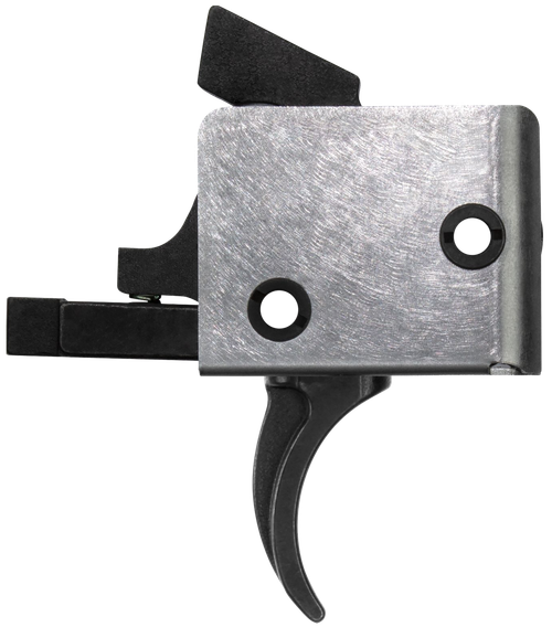 CMC Triggers 92501 Drop-In  Single-Stage Curved Trigger w/ 4-4.50 lbs Draw Weight & Black/Silver Finish