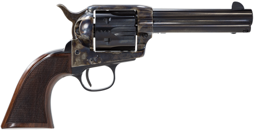 Taylors & Company 4107DE Smoke Wagon Deluxe 357 Mag 6rd 4.75" Blued Cylinder & Barrel Color Case Hardened Steel Frame Checkered Walnut Grip (Taylor Tuned)
