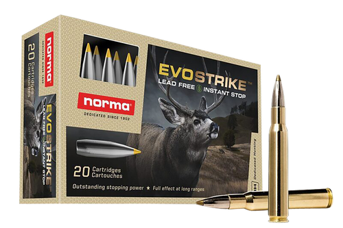 Norma Ammunition 20177342 Dedicated Hunting Evostrike 30-06Springfield 139gr Polymer Tip Boat Tail 20 Per Box/10 Case
