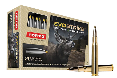 Norma Ammunition 20177342 Dedicated Hunting Evostrike 30-06Springfield 139gr Polymer Tip Boat Tail 20 Per Box/10 Case